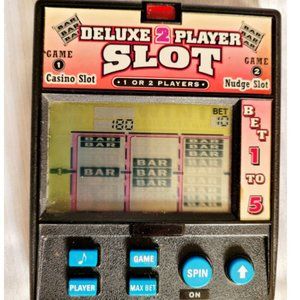 Radio Shack Deluxe 2 player SLOTS Electronic Handheld travel game